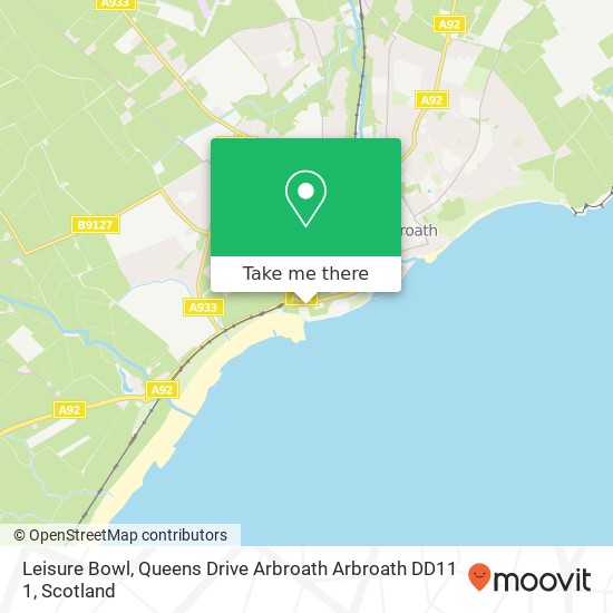 Leisure Bowl, Queens Drive Arbroath Arbroath DD11 1 map