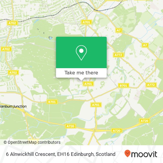 6 Alnwickhill Crescent, EH16 Edinburgh map