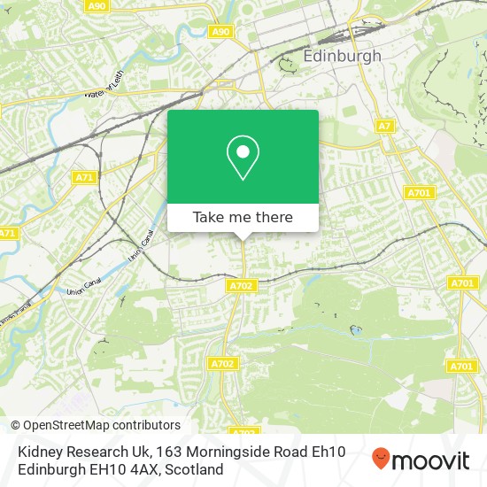 Kidney Research Uk, 163 Morningside Road Eh10 Edinburgh EH10 4AX map