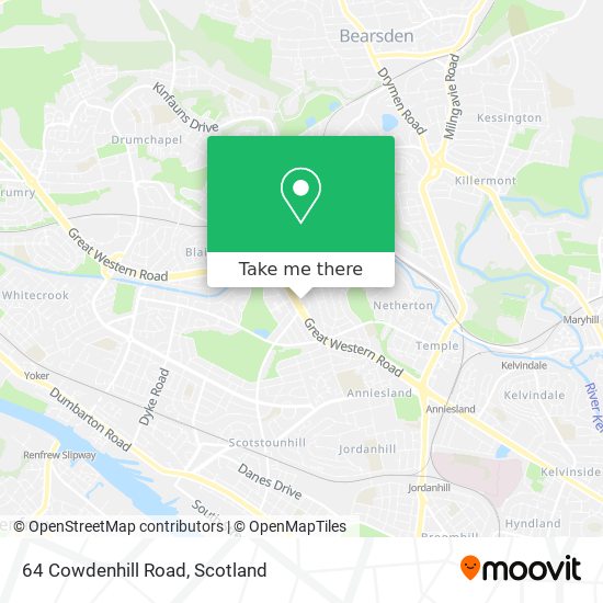 64 Cowdenhill Road map