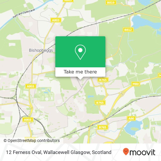 12 Ferness Oval, Wallacewell Glasgow map