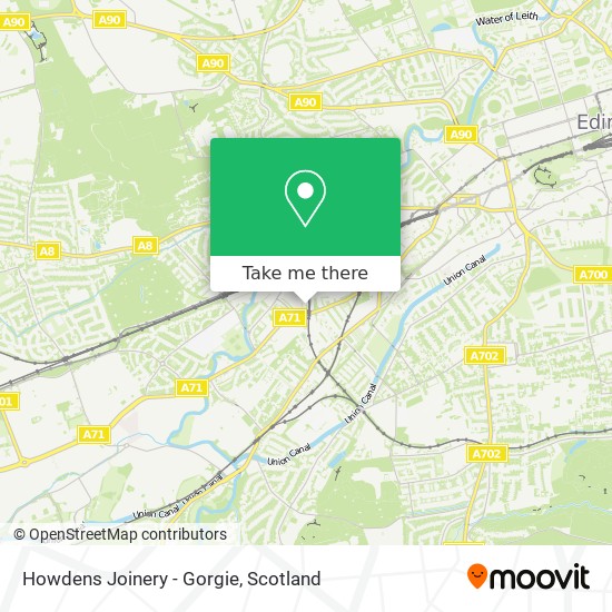 Howdens Joinery - Gorgie map