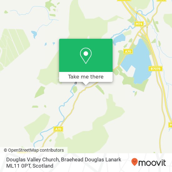 Douglas Valley Church, Braehead Douglas Lanark ML11 0PT map