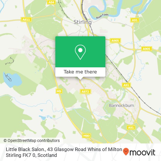 Little Black Salon., 43 Glasgow Road Whins of Milton Stirling FK7 0 map