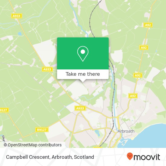 Campbell Crescent, Arbroath map