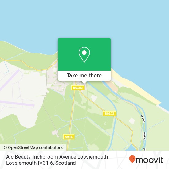 Ajc Beauty, Inchbroom Avenue Lossiemouth Lossiemouth IV31 6 map