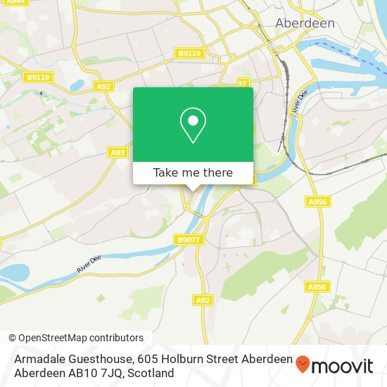 Armadale Guesthouse, 605 Holburn Street Aberdeen Aberdeen AB10 7JQ map