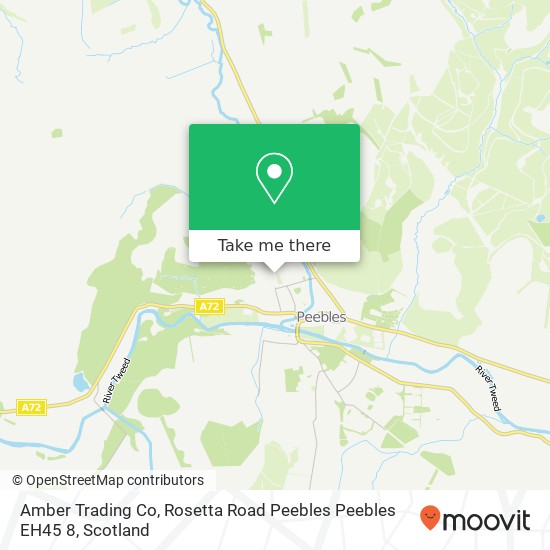 Amber Trading Co, Rosetta Road Peebles Peebles EH45 8 map