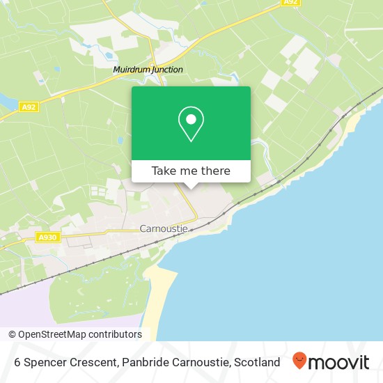 6 Spencer Crescent, Panbride Carnoustie map