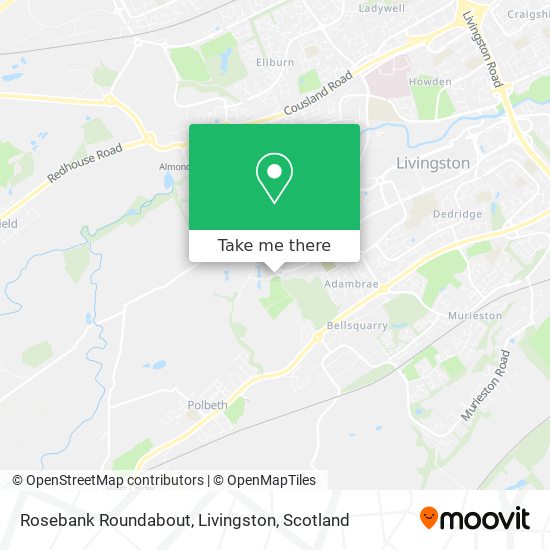 Rosebank Roundabout, Livingston map