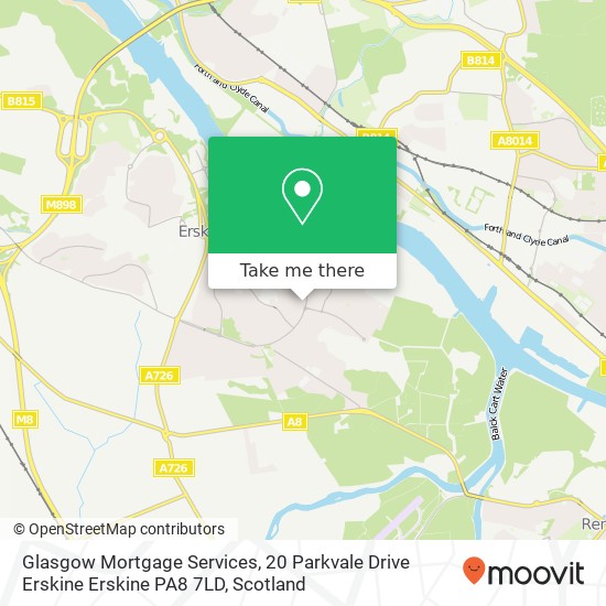 Glasgow Mortgage Services, 20 Parkvale Drive Erskine Erskine PA8 7LD map