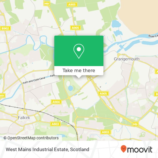 West Mains Industrial Estate map