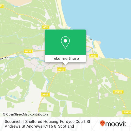 Scooniehill Sheltered Housing, Fordyce Court St Andrews St Andrews KY16 8 map
