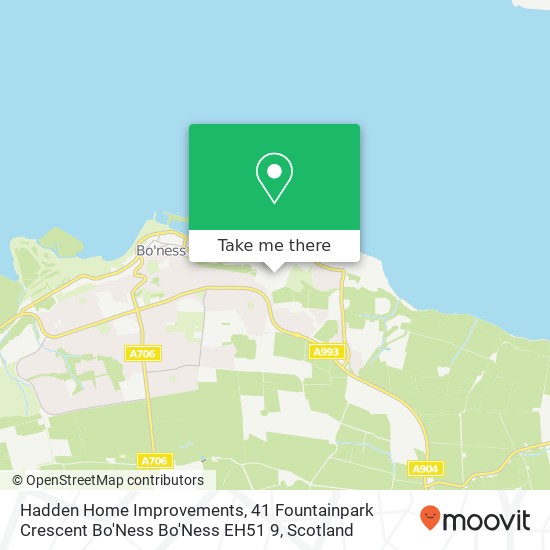 Hadden Home Improvements, 41 Fountainpark Crescent Bo'Ness Bo'Ness EH51 9 map