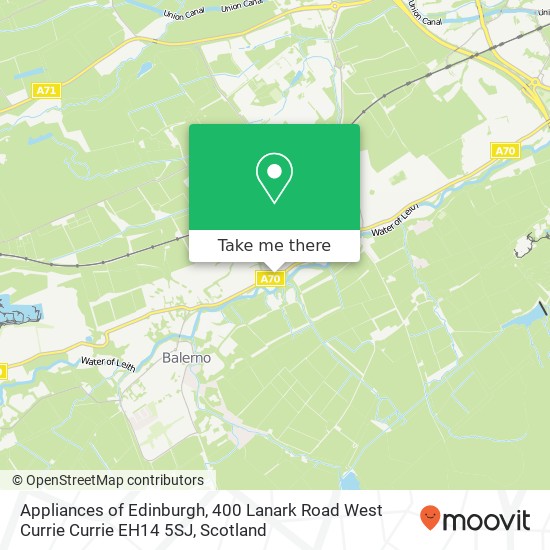 Appliances of Edinburgh, 400 Lanark Road West Currie Currie EH14 5SJ map