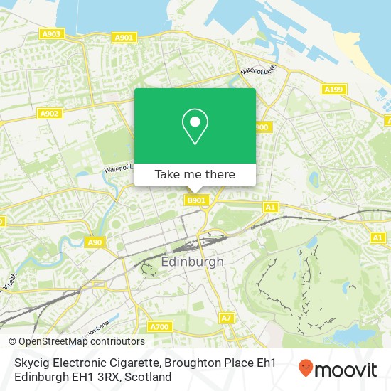 Skycig Electronic Cigarette, Broughton Place Eh1 Edinburgh EH1 3RX map
