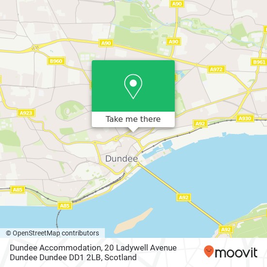 Dundee Accommodation, 20 Ladywell Avenue Dundee Dundee DD1 2LB map