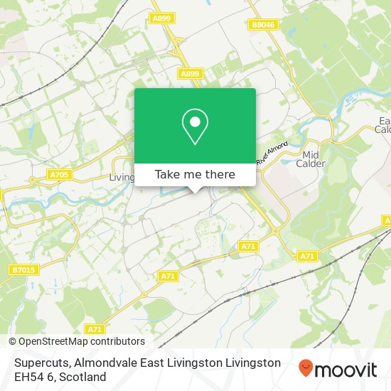 Supercuts, Almondvale East Livingston Livingston EH54 6 map