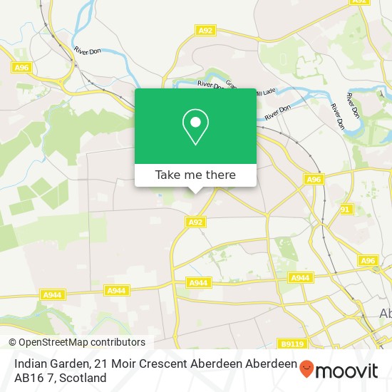 Indian Garden, 21 Moir Crescent Aberdeen Aberdeen AB16 7 map