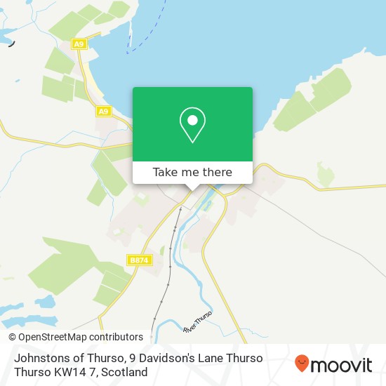 Johnstons of Thurso, 9 Davidson's Lane Thurso Thurso KW14 7 map