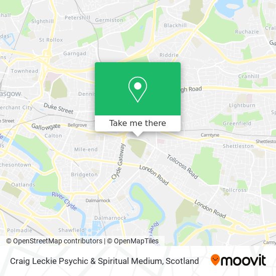 Craig Leckie Psychic & Spiritual Medium map