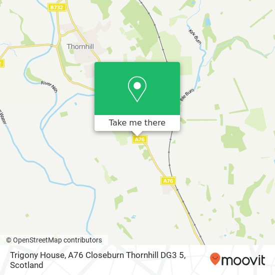 Trigony House, A76 Closeburn Thornhill DG3 5 map