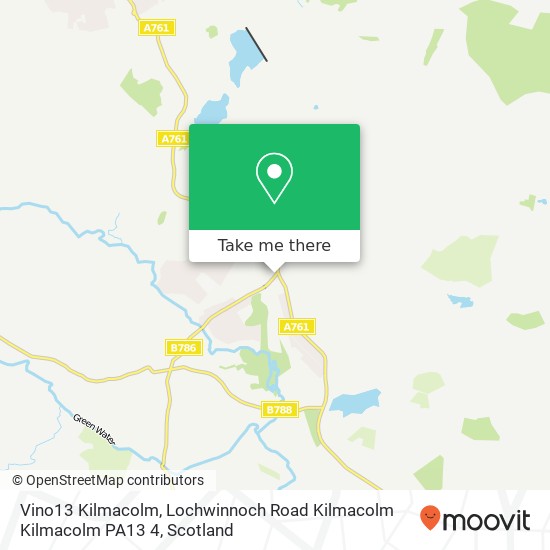 Vino13 Kilmacolm, Lochwinnoch Road Kilmacolm Kilmacolm PA13 4 map
