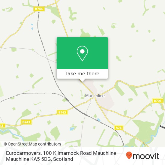 Eurocarmovers, 100 Kilmarnock Road Mauchline Mauchline KA5 5DG map