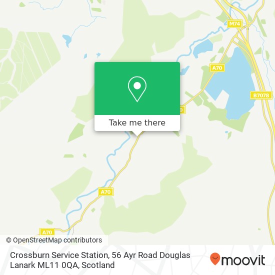 Crossburn Service Station, 56 Ayr Road Douglas Lanark ML11 0QA map