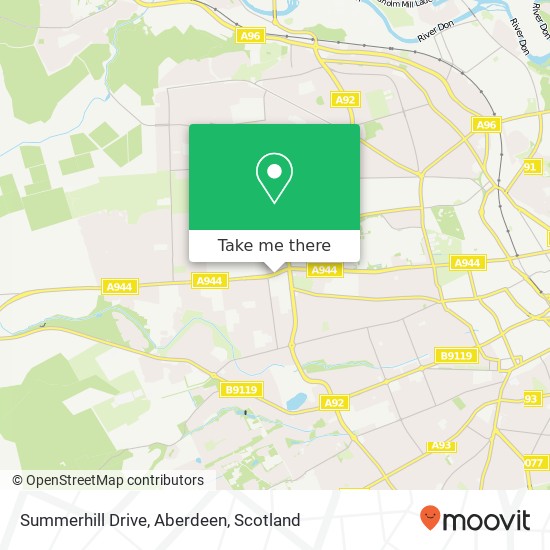 Summerhill Drive, Aberdeen map