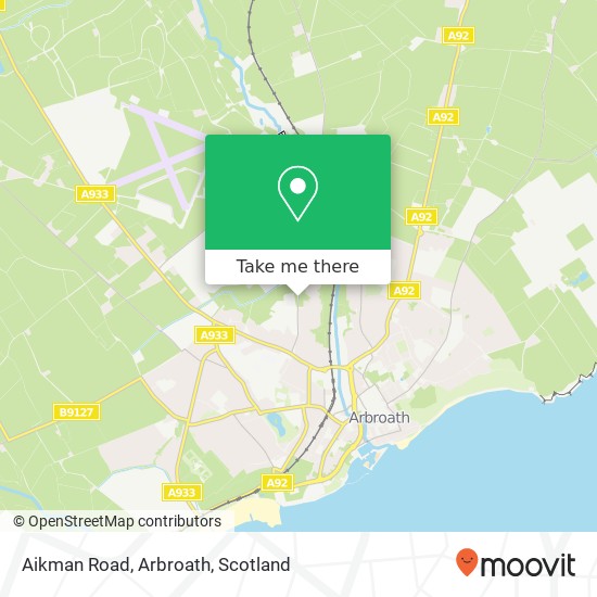 Aikman Road, Arbroath map