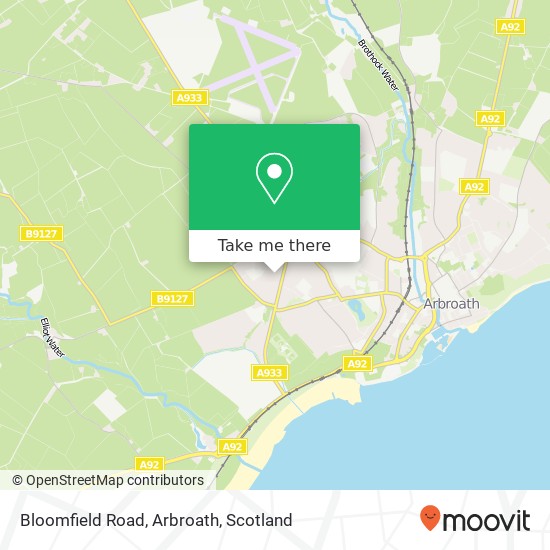 Bloomfield Road, Arbroath map