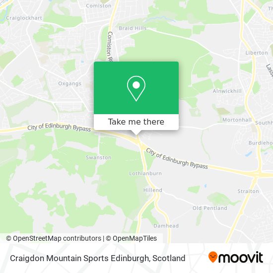 Craigdon Mountain Sports Edinburgh map