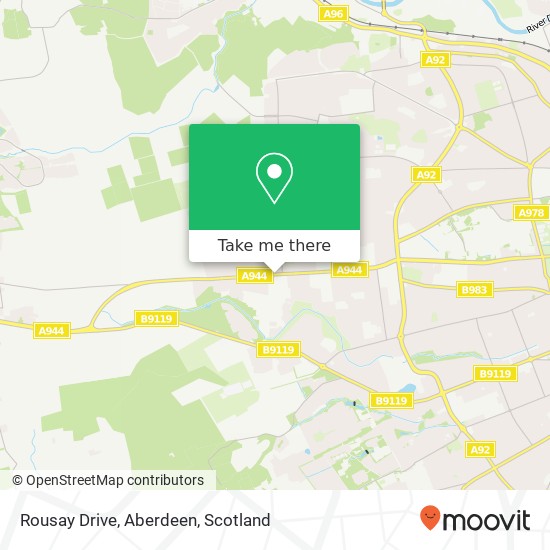 Rousay Drive, Aberdeen map