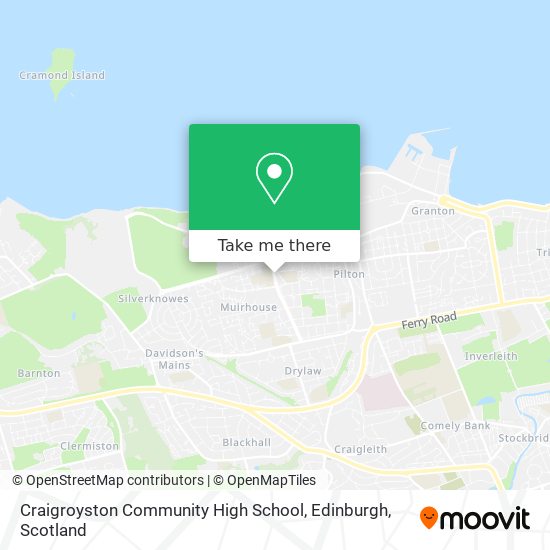 Craigroyston Community High School, Edinburgh map