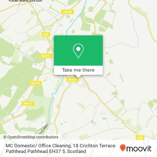 MC Domestic/ Office Cleaning, 18 Crichton Terrace Pathhead Pathhead EH37 5 map
