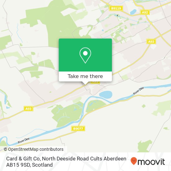 Card & Gift Co, North Deeside Road Cults Aberdeen AB15 9SD map