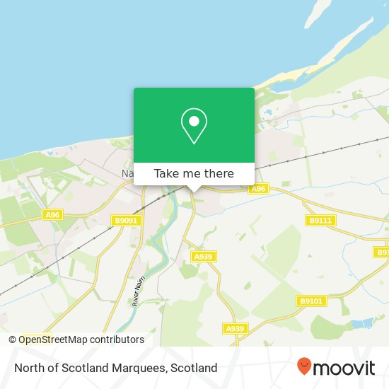 North of Scotland Marquees map