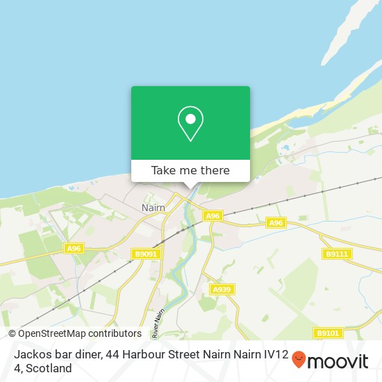 Jackos bar diner, 44 Harbour Street Nairn Nairn IV12 4 map