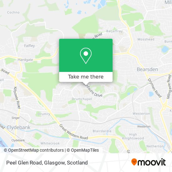 Peel Glen Road, Glasgow map