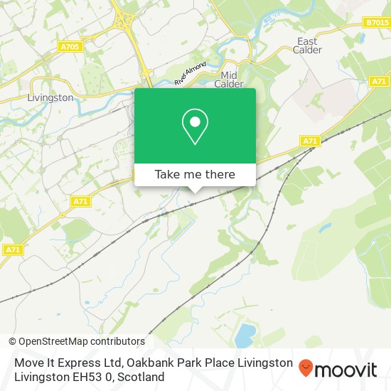 Move It Express Ltd, Oakbank Park Place Livingston Livingston EH53 0 map