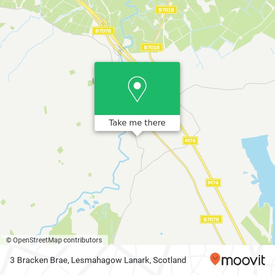 3 Bracken Brae, Lesmahagow Lanark map