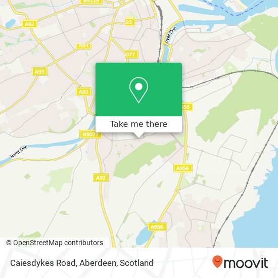 Caiesdykes Road, Aberdeen map