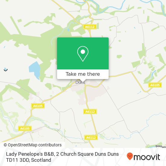 Lady Penelope's B&B, 2 Church Square Duns Duns TD11 3DD map