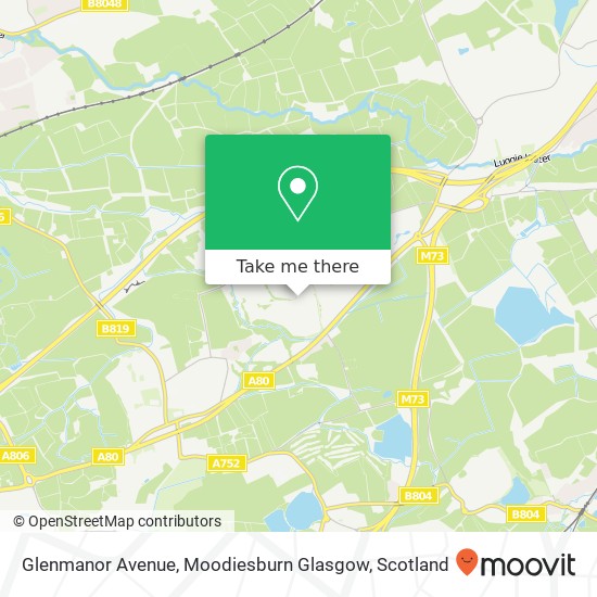Glenmanor Avenue, Moodiesburn Glasgow map