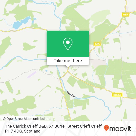 The Carrick Crieff B&B, 57 Burrell Street Crieff Crieff PH7 4DG map