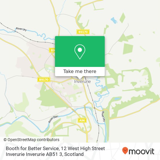 Booth for Better Service, 12 West High Street Inverurie Inverurie AB51 3 map