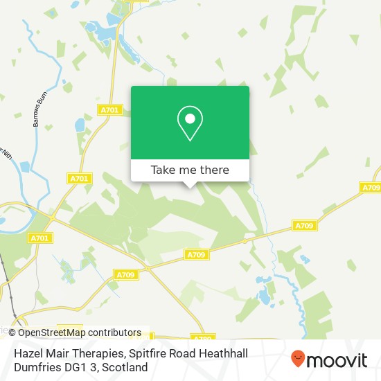 Hazel Mair Therapies, Spitfire Road Heathhall Dumfries DG1 3 map