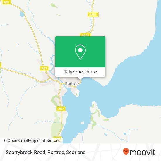 Scorrybreck Road, Portree map