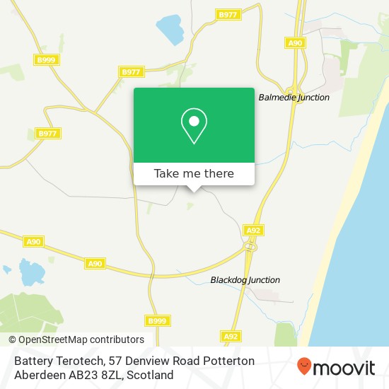 Battery Terotech, 57 Denview Road Potterton Aberdeen AB23 8ZL map